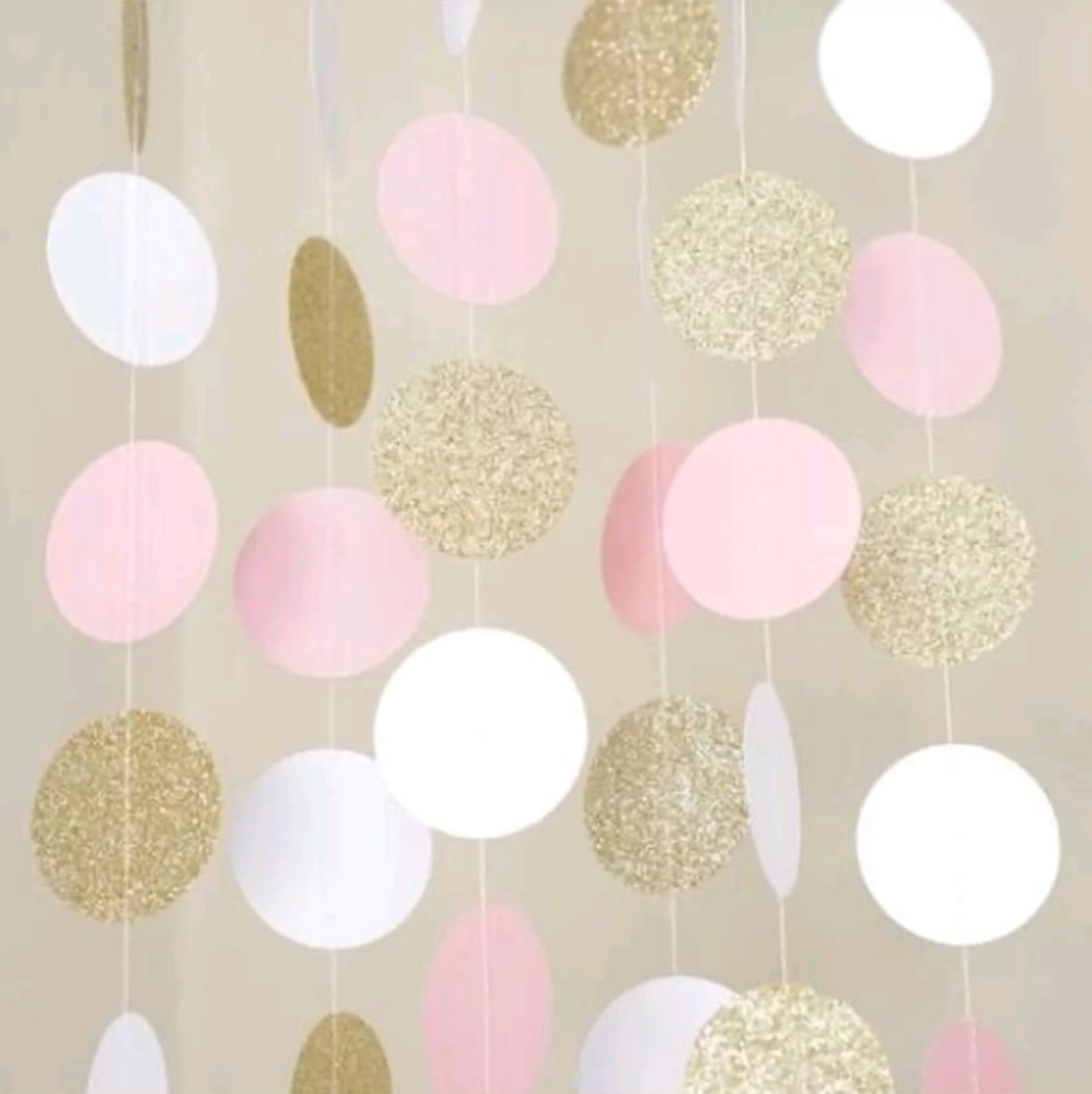 2/$22 Party Supplies Decorations Glitter Pink Gold Banner